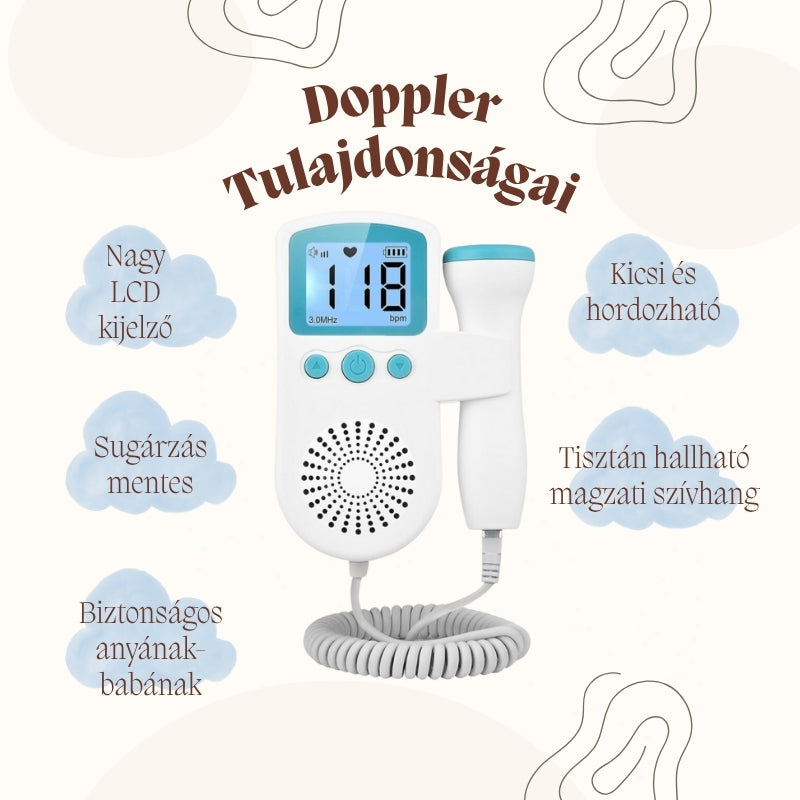 BabyPulse™-Magzati szívhang hallgató készülék+ AJÁNDÉK